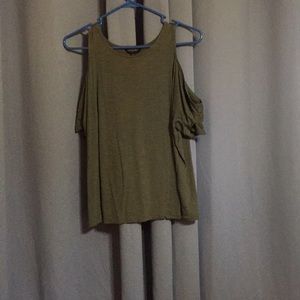 Medium green cold shoulder banana republic